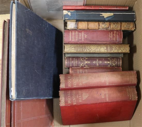 Dixon, William, Hepworth - Royal Windsor, 2 vols, red cloth, damp stained, London 1879  & qty of others